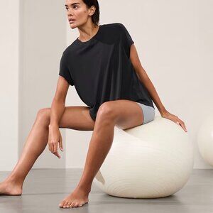 Athleta With Ease Tee - Black - Medium